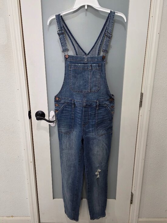 Bullhead Denim Co. Pants - Bullhead Denim Overalls – Size M – Medium Wash Distressed Overall Jumpsuit